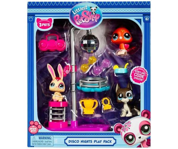 Littlest Pet Shop: Diskotéka 3-dielna sada figúrok