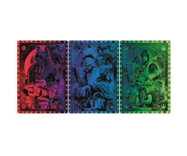 Star Wars Metamorfné Klasická trilógia 520 ks puzzle s rámom a RGB LED osvetlením – Clementoni