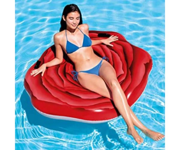 Intex: Červená ruža nafukovací gumový matrac 137x132cm