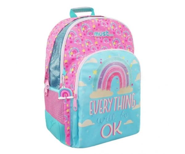Must: Everything OK Reflexný oblak školská taška, batoh