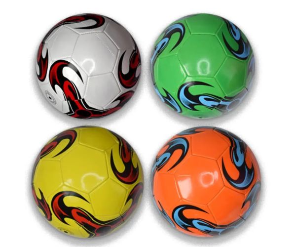 Farebná futbalová lopta z umelej kože v rôznych variantoch 22cm