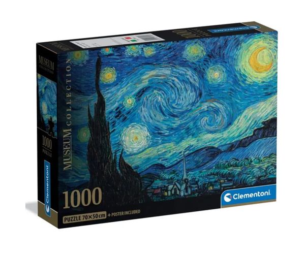Múzejná kolekcia: Van Gogh - Hvězdná noc HQC 1000 ks puzzle s plagátom - Clementoni