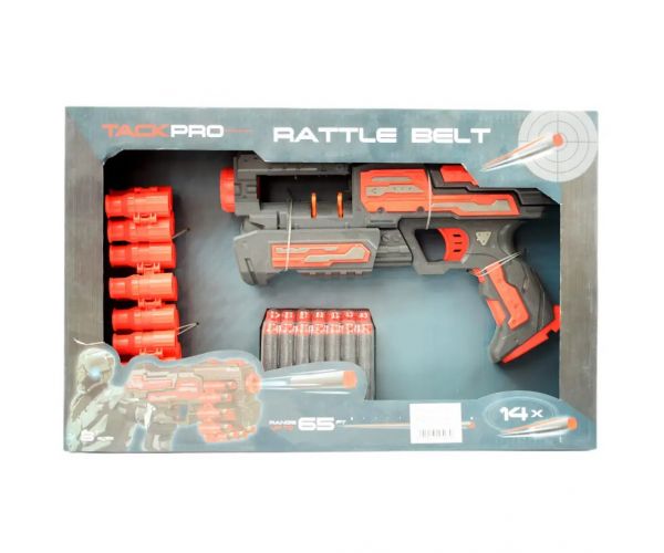 Rattle Belt Track Pro: Zbraň so špongiovými nábojmi s 18m dostrelom