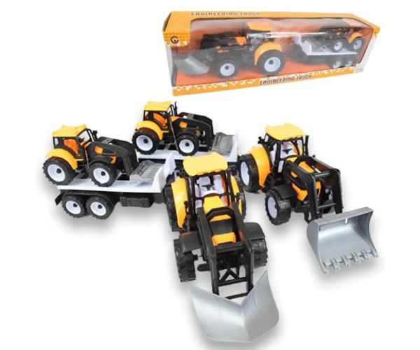 Engineering Truck: 2-dielna súprava Traktor s prívesom a pracovným strojom 46cm