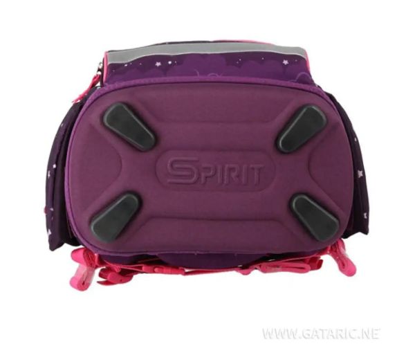 Spirit: Pegas fialová školská taška s doplnkami a LED svetlom, 5 dielny set