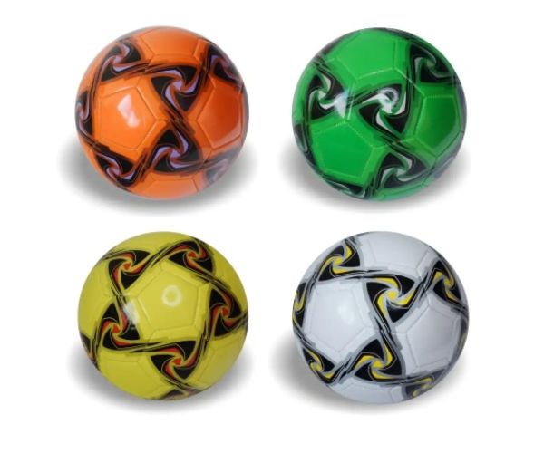 Farebná futbalová lopta z umelej kože vo viacerých variantoch 22cm