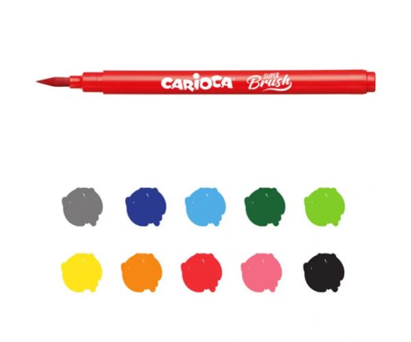 Super Brush fixky so štetcovým hrotom 10 ks set - Carioca