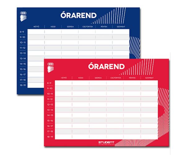 Student rozvrh hodín A/5 (maďarsko-jazyčný)
