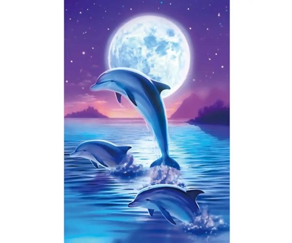Diamantové puzzle: Delfíny diamantový maliarsky set 10x15cm