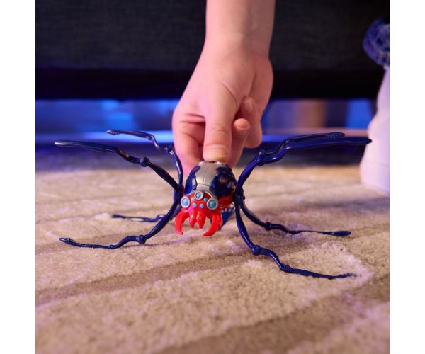 Hex Bots: Skitter Bot interaktív robotický pavúk – modro-červený - Spin Master