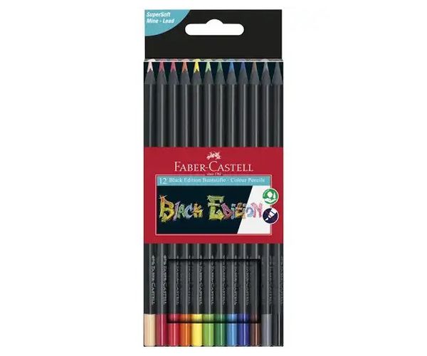 Faber-Castell: Black Edition 12 dielny set farebných ceruziek