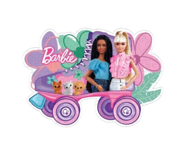 Barbie Supercolor 104-dielne puzzle v tvare kolieskovej korčule - Clementoni