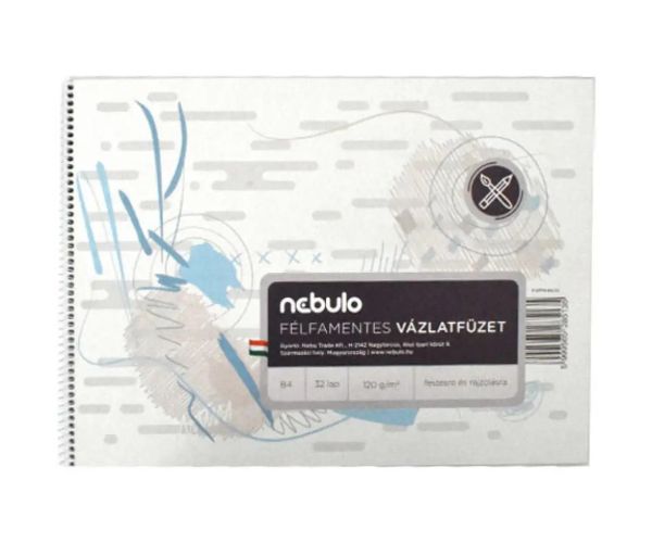 Nebulo: Špirálový bezdrevný skicár B4 32 listov