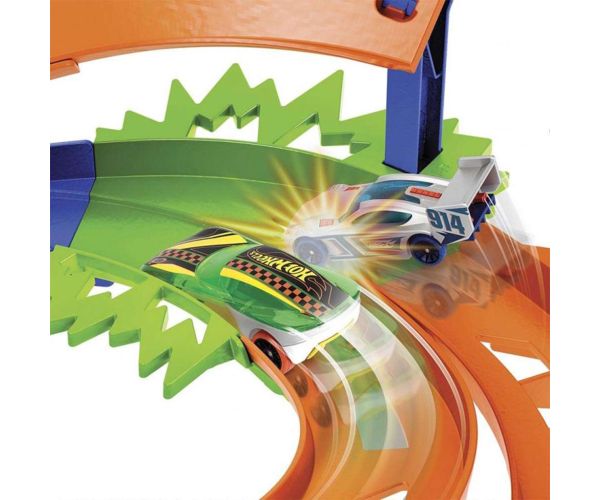 Hot Wheels: Dvojpruhová pretekárska dráha s 2 pretekárskymi autami - Mattel