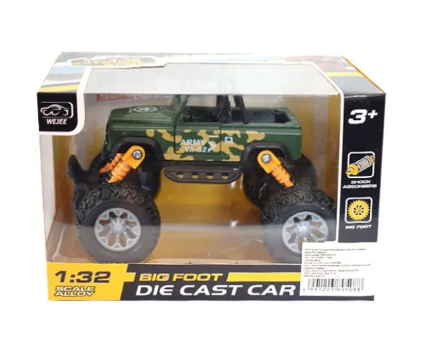 Off-Road naťahovacie zelené terénne vozidlo 1/32
