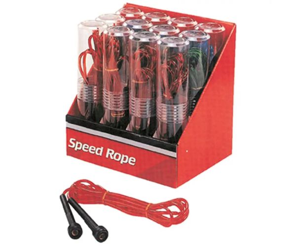 Speed Rope švihadlo 2,8m v modrej alebo červenej farbe - Spartan