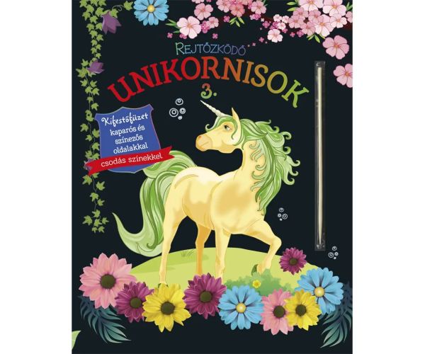 Skrytí jednorožci 3. - Omaľovánka so stieracími a vyfarbovacími stránkami