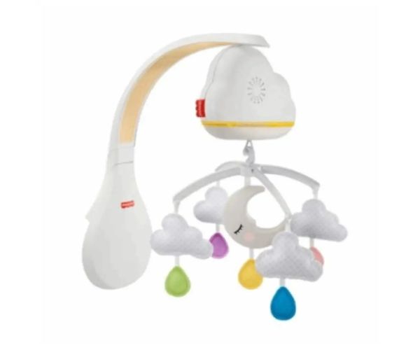 Fisher-Price: Upokojujú Oblaky 2 v 1 kolotoč do postieľky so svetlom a zvukom - Mattel
