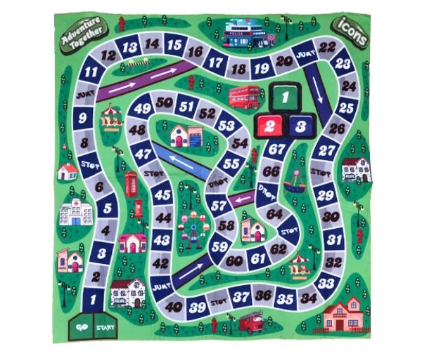 Hasičské auto spoločenská hra, koberec na hru 70x70 cm