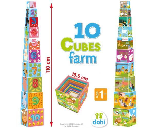 10 Cube Kockarakosgató játék - Farm