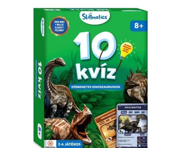 10 kvíz - Döbbenetes dinoszauruszok kvíz társasjáték