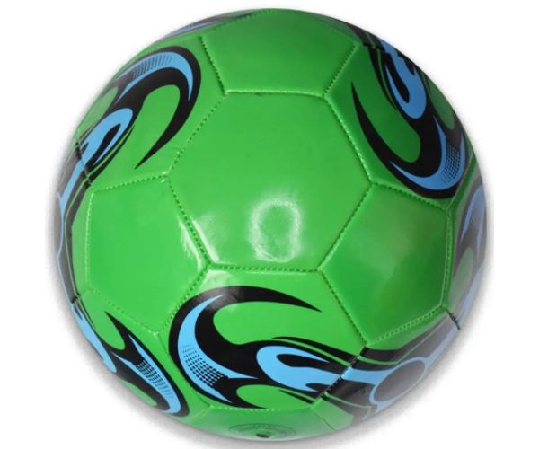 Farebná futbalová lopta z umelej kože v rôznych variantoch 22cm