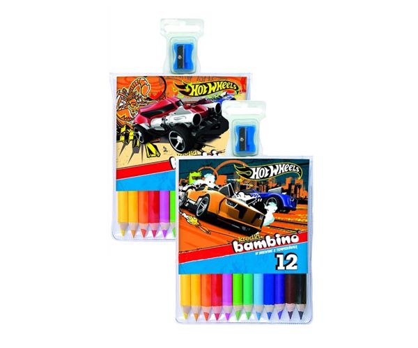 Hot Wheels színes ceruza szett 12db-os