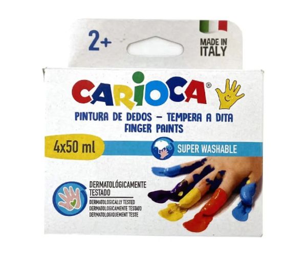 Set farieb na prsty - rôzne farby 4x50ml - Carioca