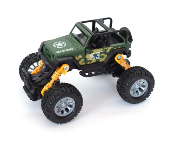 Off-Road naťahovacie sivé terénne vozidlo 1/32