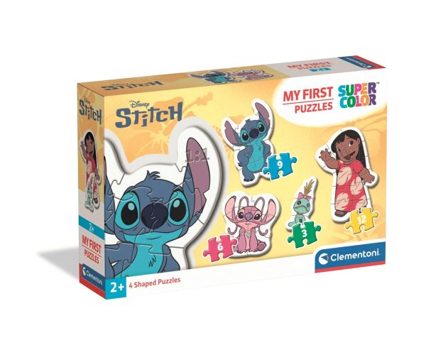 Stitch 4 v 1 Supercolor tvarové puzzle - Clementoni
