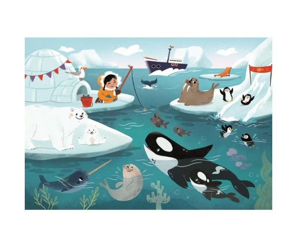 Život na mori supercolor 2 v 1 puzzle 2x60ks - Clementoni
