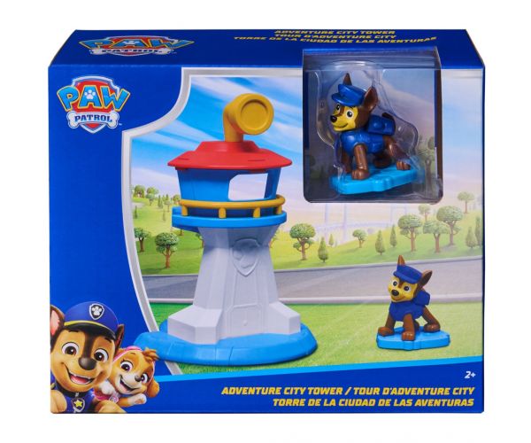 Paw Patrol: Adventure City Tower vyhliadková veža s figúrkou Chase – Spin Master