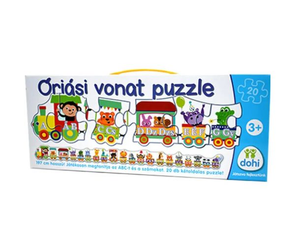 Obrovský vlak puzzle s písmenami a číslami - D-Toys