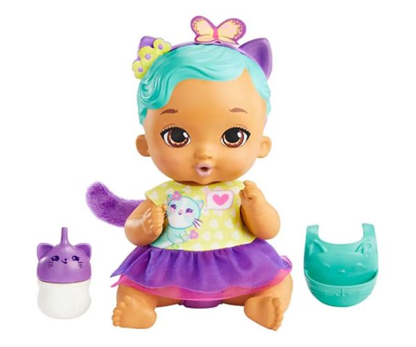My Garden Baby: Tyrkysová mačka bábika 30 cm - Mattel