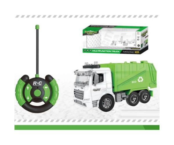 RC Diaľkovo ovládané smetiarske auto so svetlom 1/14