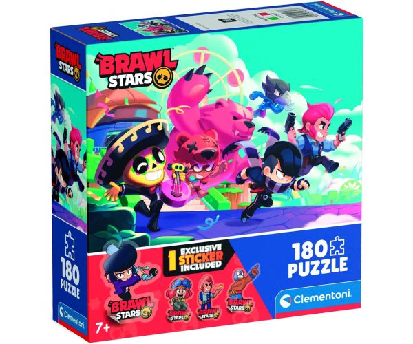 Brawl Stars Superhrdinovia v akcii 180 ks puzzle s nálepkou – Clementoni