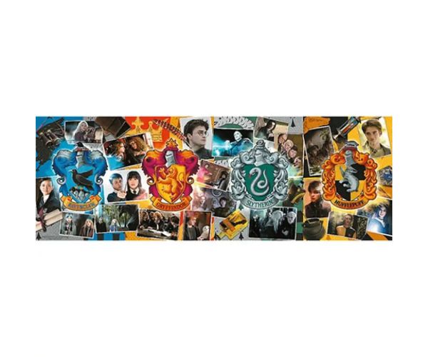 Wizarding World: Štyri domy Rokfortu Panorama puzzle 1000ks - Trefl