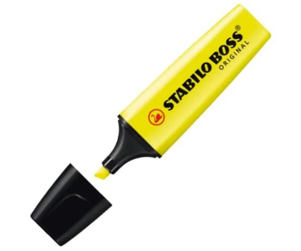 Stabilo: BOSS Original zvýrazňovač v žltej farbe 2-5mm