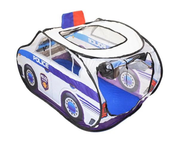 Hrací stan pre policajné auto s sieťovanými oknami 99x50x50cm