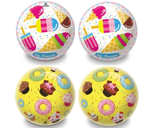 Gumená lopta so šiškami a zmrzlinami 14cm - Mondo Toys