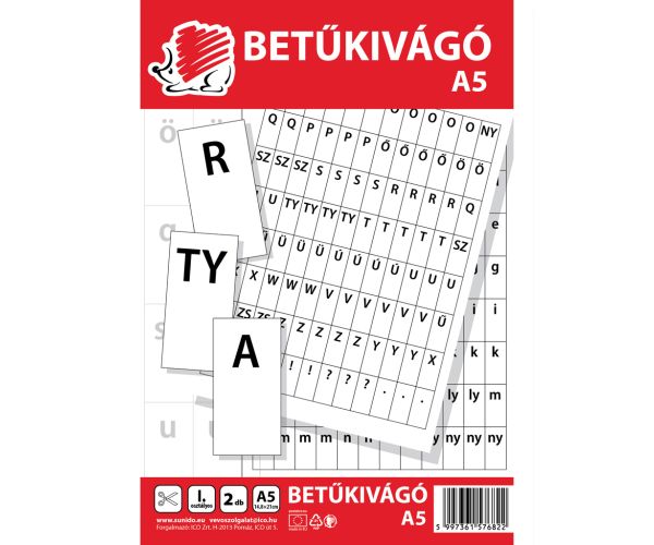 ICO: Vykrajovač písmen SÜNI vo formáte A/5, 2 listy