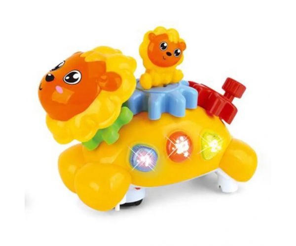 Kolembajúci sa lev baby hračka so svetelnými a zvukovými efektmi
