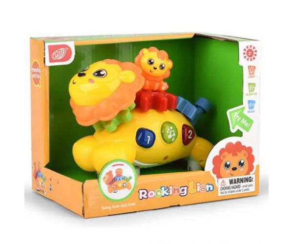 Kolembajúci sa lev baby hračka so svetelnými a zvukovými efektmi