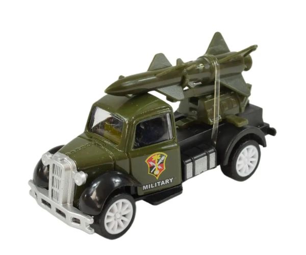 Die-Cast: Vojenské autíčko v rôznych variantoch so zotrvačníkom 1/55