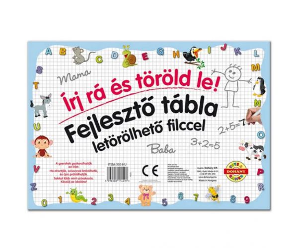 Rozvojová kresliaca tabuľa s vymazateľným fixom: Čísla - D-Toys