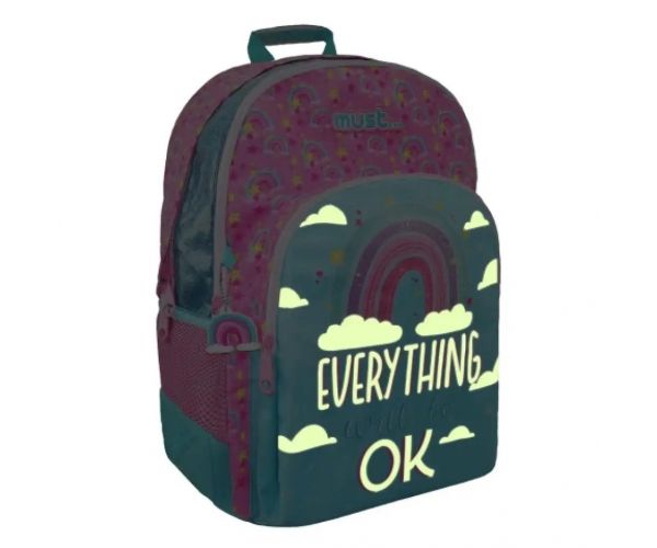 Must: Everything OK Reflexný oblak školská taška, batoh