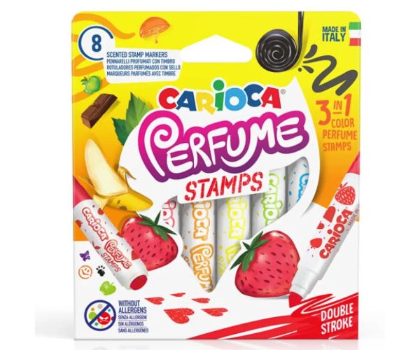 3v1 voňavé fixky s pečiatkami 8 dielny set  -  Carioca