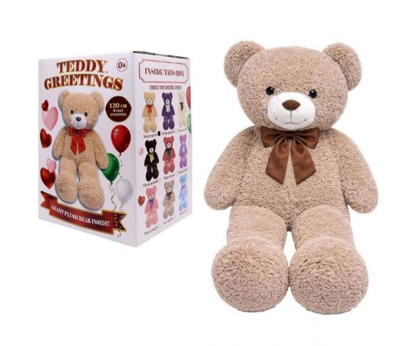 Teddy Greetings: Oat Cheer plyšový medveď biely v darčekovej krabici 120cm