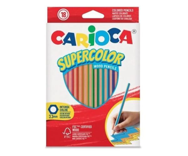 Supercolor 18-dielny set farebných ceruziek - Carioca