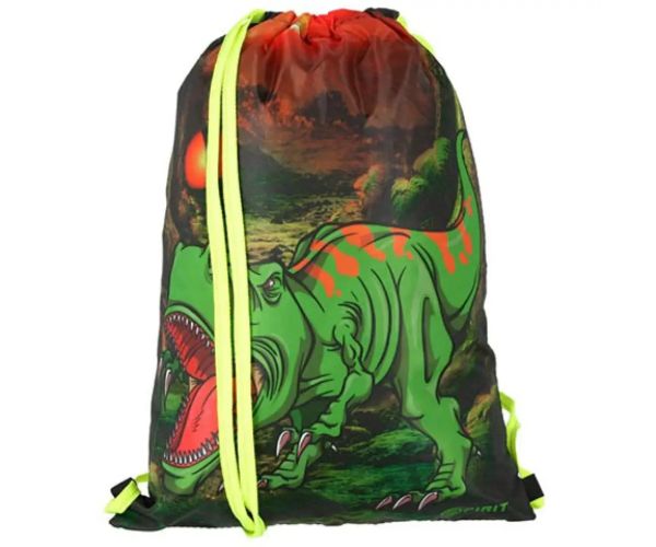 Spirit: T-Rex školská taška s 3D vzorom a s LED, batoh 5 dielny set
